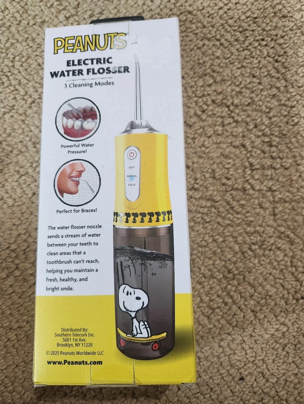 Peanuts Yellow Snoopy Electric Water Flosser